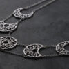 Sterling Silver Moon Phases Necklace