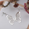 Sterling Silver Butterfly Heart Wing Earrings