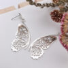 Sterling Silver Butterfly Heart Wing Earrings