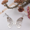 Sterling Silver Butterfly Heart Wing Earrings