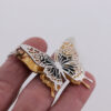 Silver & Gold Heart Butterfly Necklace
