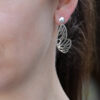 Sterling Silver Butterfly Wing Earrings