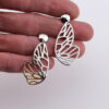 Sterling Silver Butterfly Wing Earrings