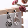 Sterling Silver Butterfly Wing Earrings