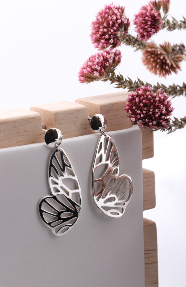 Sterling Silver Butterfly Wing Earrings