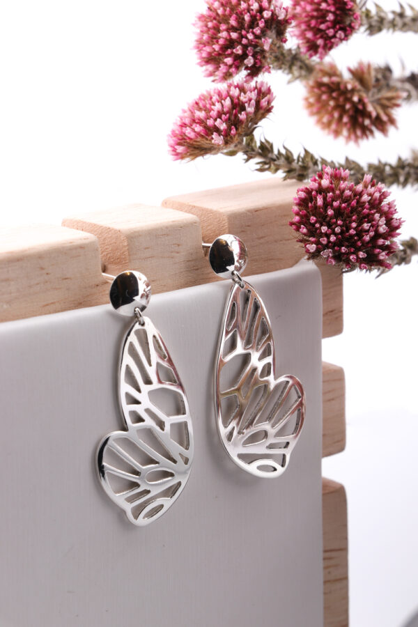Sterling Silver Butterfly Wing Earrings
