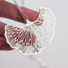 Sterling Silver Ginkgo Leaf Statement Pendant