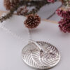 Sterling Silver Domed Leaf Spinner Pendant – Kinetic