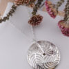 Sterling Silver Domed Leaf Spinner Pendant – Kinetic