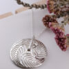 Sterling Silver Domed Leaf Spinner Pendant – Kinetic