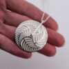 Sterling Silver Domed Leaf Spinner Pendant – Kinetic