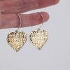 Sterling Silver Puffy Heart Puzzle Earrings Dangle / Chandelier Sterling Silver Puffy Heart Puzzle Earrings
