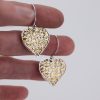 Sterling Silver Puffy Heart Puzzle Earrings Dangle / Chandelier Sterling Silver Puffy Heart Puzzle Earrings