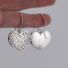 Sterling Silver Puffy Heart Earrings