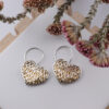 Puffy Golden Heart Earrings