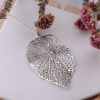 Sterling Silver Skeleton Leaf Pendant Necklaces Sterling Silver Skeleton Leaf Pendant