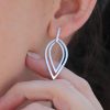 Sterling Silver Petal Dangle Earrings