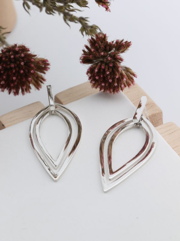 Sterling Silver Petal Dangle Earrings
