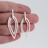 Sterling Silver Petal Dangle Earrings