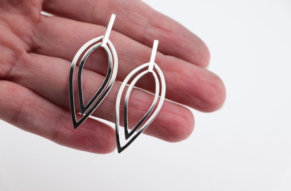 Sterling Silver Petal Dangle Earrings