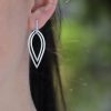 Sterling Silver Petal Dangle Earrings