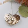 Sterling Silver Puffy Lace Heart Pendant Necklaces Sterling Silver Puffy Lace Heart Pendant