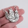 Sterling Silver Layered Fox Pendant