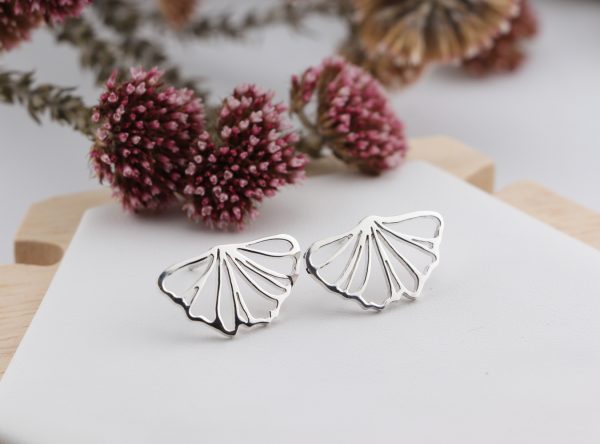 Ginkgo Leaf Stud Earrings