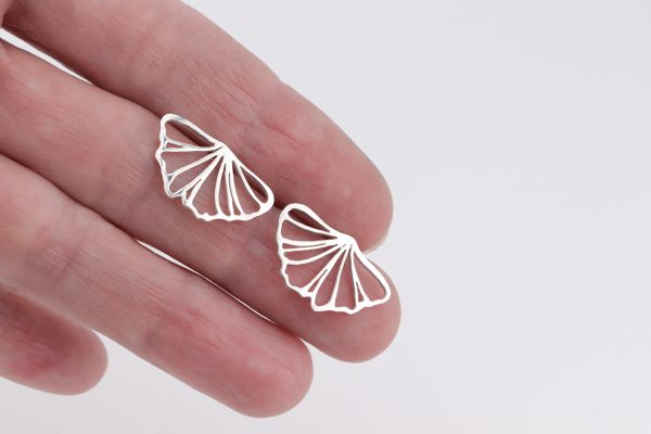 Ginkgo Leaf Stud Earrings