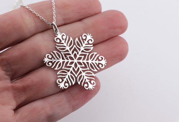 Sterling Silver Snowflake Pendant