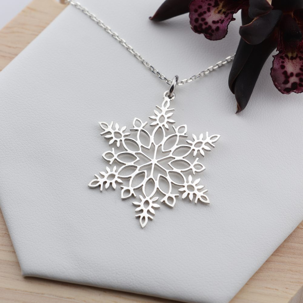 Handmade Sterling Silver Snowflake Pendant