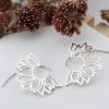 Sterling Silver Half-Sunflower Earrings