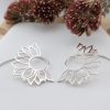 Sterling Silver Half-Sunflower Earrings
