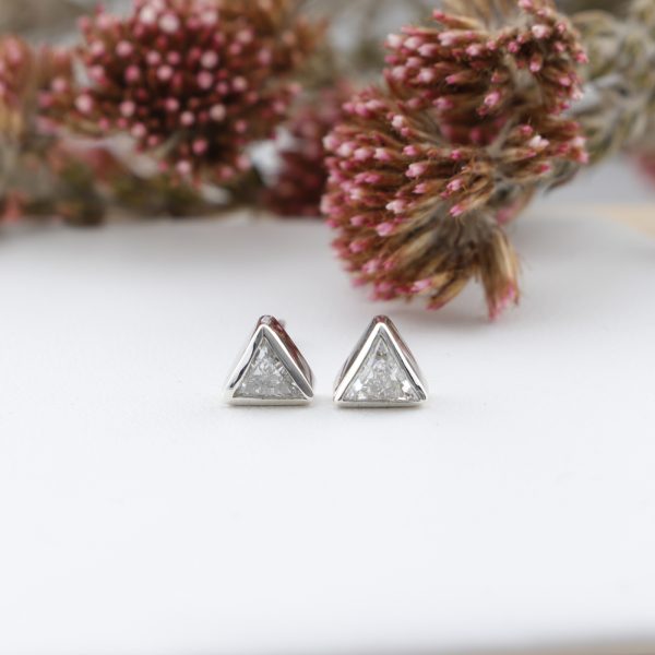 Triangle Lab Diamond Earrings