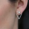 Triangle Lab Diamond Earrings