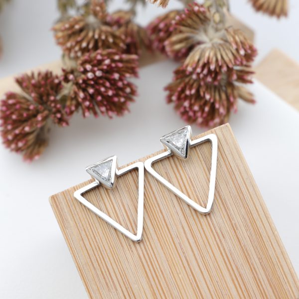 Triangle Lab Diamond Earrings
