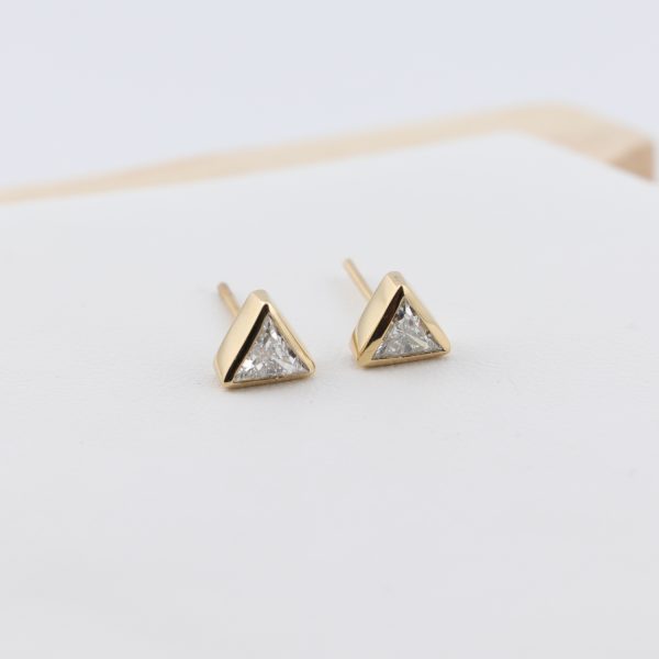 Triangle Lab Diamond Earrings