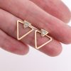 Triangle Lab Diamond Earrings