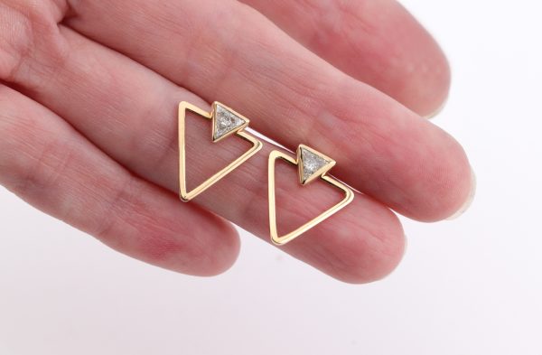 Triangle Lab Diamond Earrings
