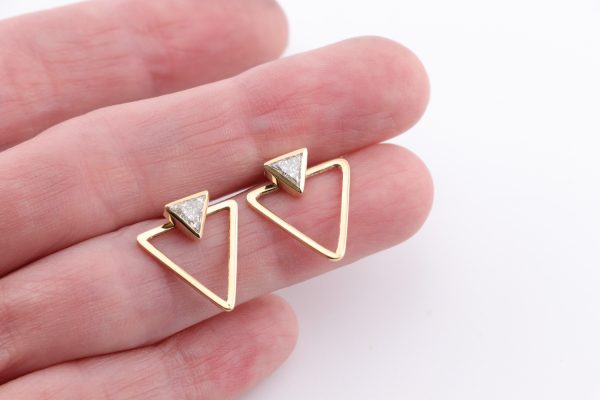 Triangle Lab Diamond Earrings