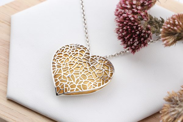 Sterling Silver Puffy Heart Pendant