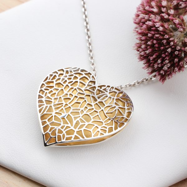 Sterling Silver Puffy Heart Pendant