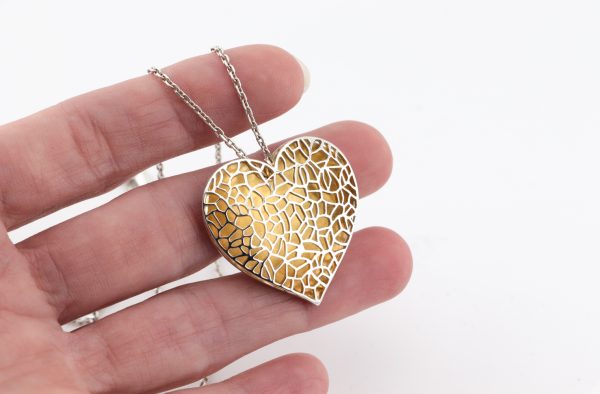 Sterling Silver Puffy Heart Pendant