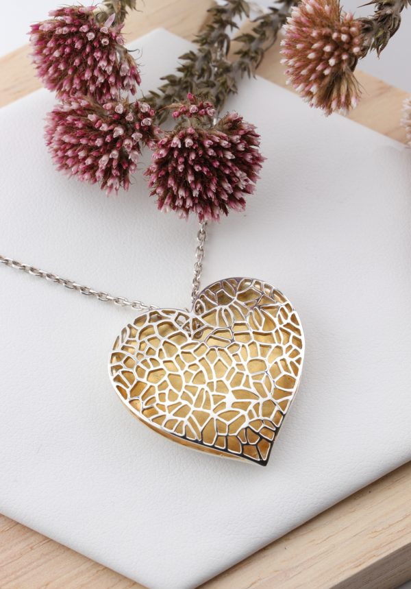 Sterling Silver Puffy Heart Pendant