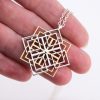 Sterling Silver Triple Layered Square Pendant