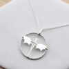 Fourth Wing Dragon Pendant – Handmade, Sterling Silver